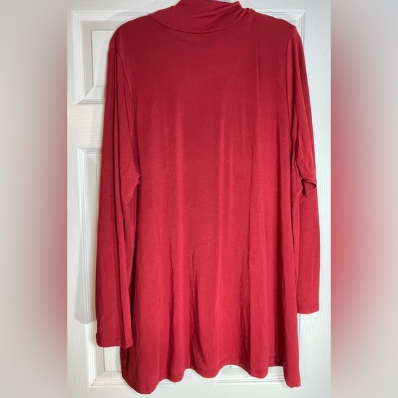 NWT Torrid Women’s Plus Size Jersey Turtleneck Top, Size 5X, Red - Picture 5 of 6